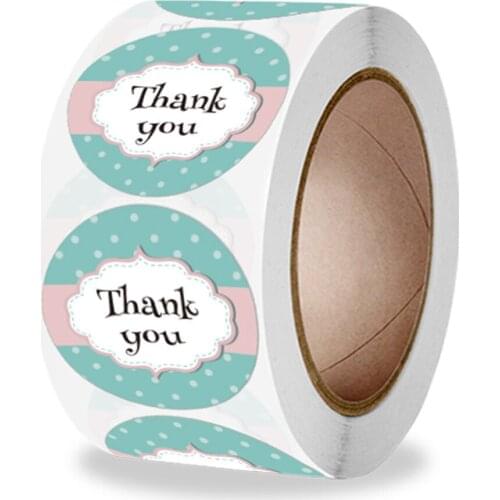 100-500pcs Thank You Sticker Envelope Seal Scrapbook Sticker Round Sticker Stationery Label Stickers Cute animal stickers