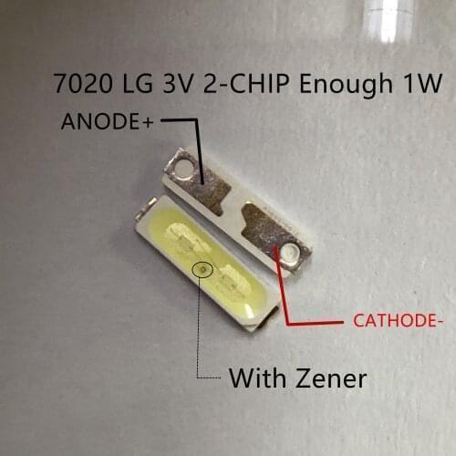 1000PCS/Lot FOR Maintenance LG Toshiba Sharp LCD TV backlight light strip with 3V chip beads 7020 Diode
