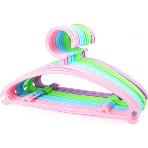 20pcs/lot 41cm Slip-resistant plastic hanger thickening seamless wet and dry hangers household adult clothes hanger
