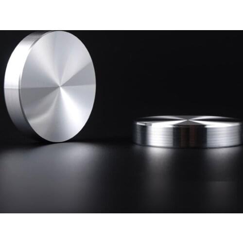 4Pcs/Lot 10mm Thick Solid Aluminum Circle Disc Glass Top Adapter Tea Table Coffee Bar Hardware