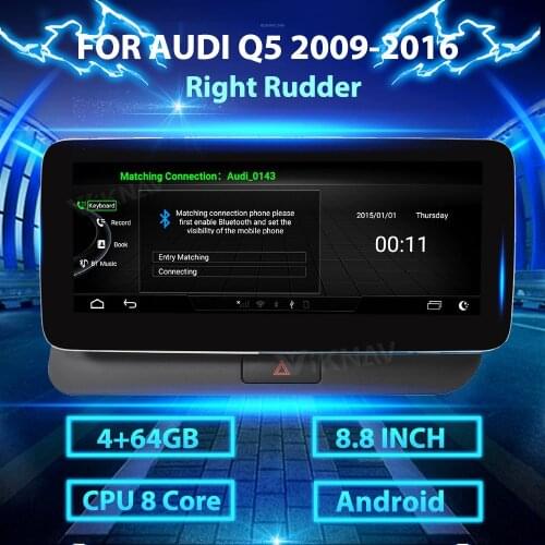 8.8 inch Android Car Radio With screen For Audi Q5 2009-2016 Auto Stereo DVD Multimedia Player GPS Navigation 2din