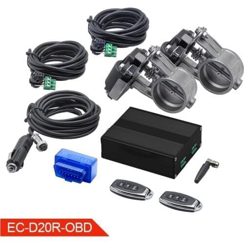 Free shipping 2.0&2.5&3.0inch size double electric exhaust cutout valve with remote control and app (OBD control)