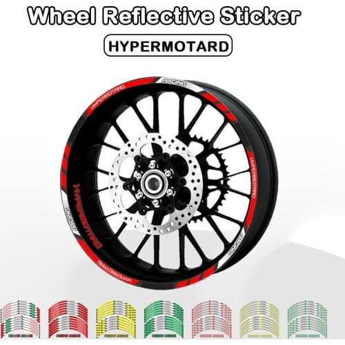 FOR DUCATI HYPERMOTARD 821 939 1100 Motorcycle Decorative Stripe Sticker Front Rear Wheel Reflective Decal Accessories