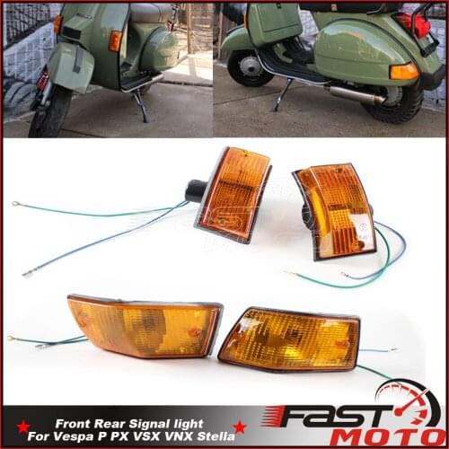 For Vespa VNX VSX P PX Stella Scooter Clear Front Rear Turn Signal Light Indicators Motorcycle Left Right Running Lamp Blinker