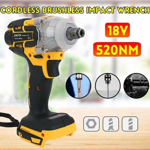 Power Tools 1/2 Socket Brushless Electric Wrench For Makita 18V Battery 520N.m Impact Wrench Cordless Electric Screwdriver Tools