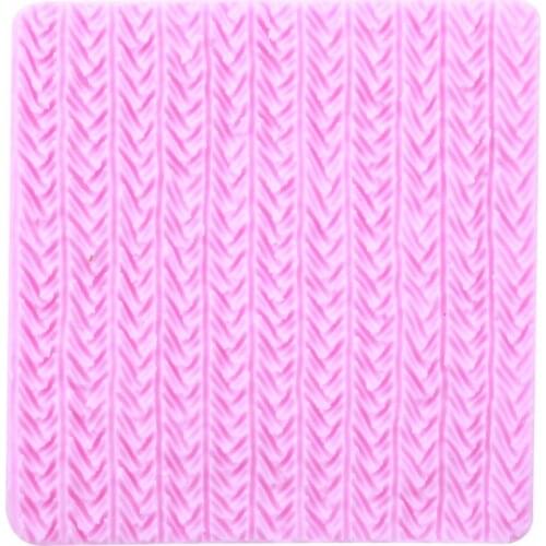 Sweater Fabric Knitting Mold Texture Embossed Pad Lace Mat Vertical Stripes Pattern Mold Fondant Cake Decorating Tools