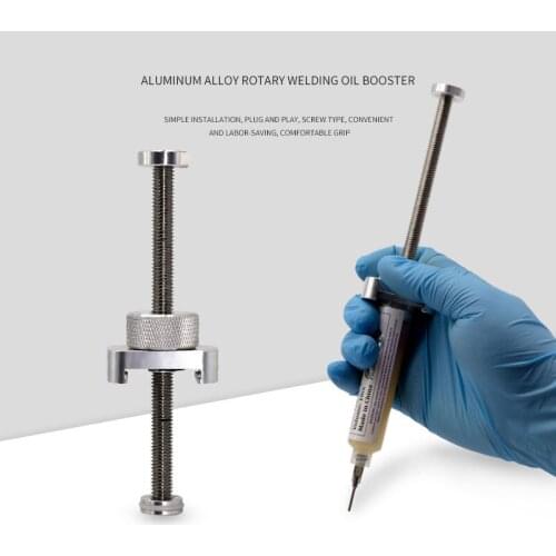 Solder Paste Dispenser Aluminum Alloy Rotary Welding Oil Booster Flux Paste UV Glue Green Oil Booster for BGA PCB Solder Mask