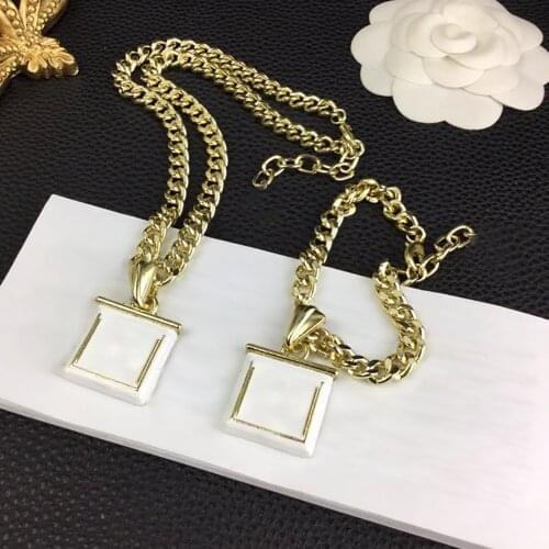 Hot Brand Fashion Luxury Brand Punk Style Gold Beautiful C Necklace Bracelet Set Party Christmas Gifts Jewelry Choker Necklace
