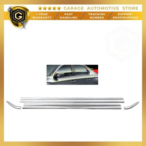 For Citroen C-Elysee Stainless Steel Chrome Glass Slat 6 Piece 2012 Above Made in Turkey