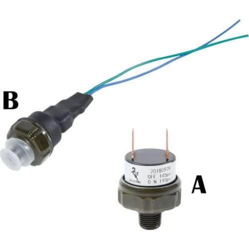 110-145 psi Air compressor pressure control switch kit w/ wire Valve Male 1/8" NPT