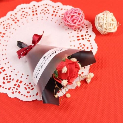Red Gold Mixed ROSE Flower Bundle DIY Cake Christmas Wedding Gift Box Wreaths Craft Decoration Cakes toppers Accessories