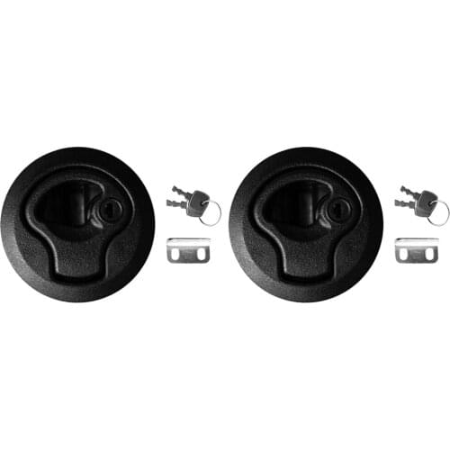 MagiDeal 2pcs 2' Flush Pull Slam Latch with Keys 1/4' Door for Boat Deck Hatch