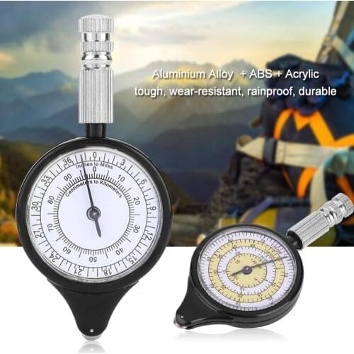 Mini Outdoor Map Measurer Distance Caculater Mapping Tool Metal Wheel Outdoor Map Measure