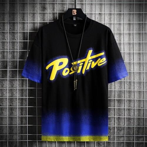 2021 Summer Mens Tie Dye Letter Print T Shirt Hip Hop Streetwear Short Sleeve T-Shirt Cotton Casual Tops Tees Plus Size M-4XL
