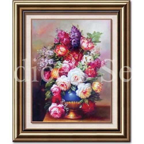 New Diamond Mosaic Diamond Embroidery Vase Peony Flowers Diamonds Cross Stitch Painting Inlay Handwork