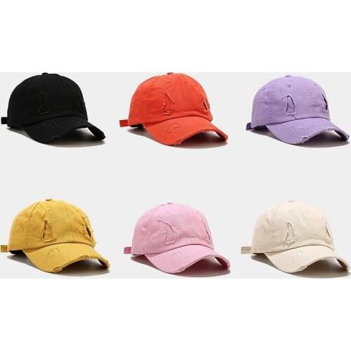 New Worn-out Washed Baseball Cap Mens Fashion Korean Leisure Retro Sunshade Hat Worn-out Duck Tongue Cap