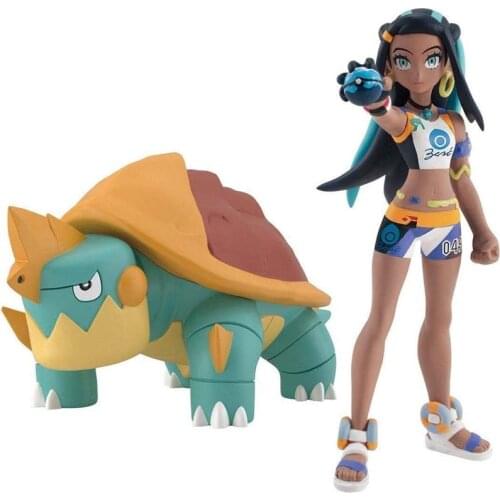 Original 1/20 Pokemon Scale World Galal Region Lulina & Cassicle Turtle Painted Finished Figure toys for children