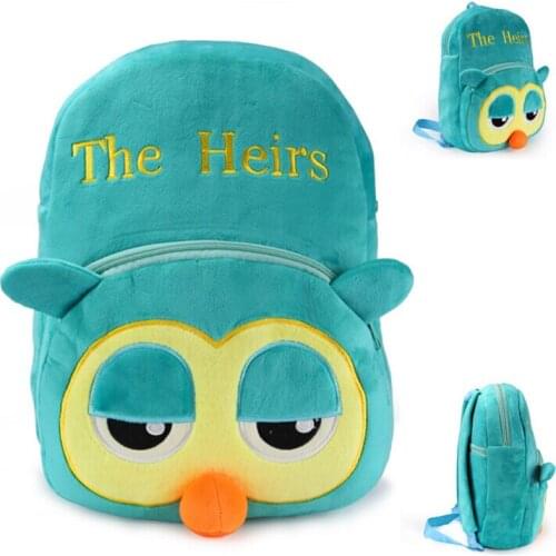 32*26cm the Heirs Owl Plush Backpacks Cartoon Toy Backpack Unisex Character School Bag For Kids Gift