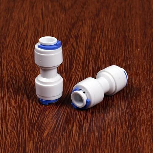 Fit 1/4" 6.35mm OD Tube Straight Food Grade POM Quick Fitting Connector For Aquarium RO Water Filter Reverse Osmosis System