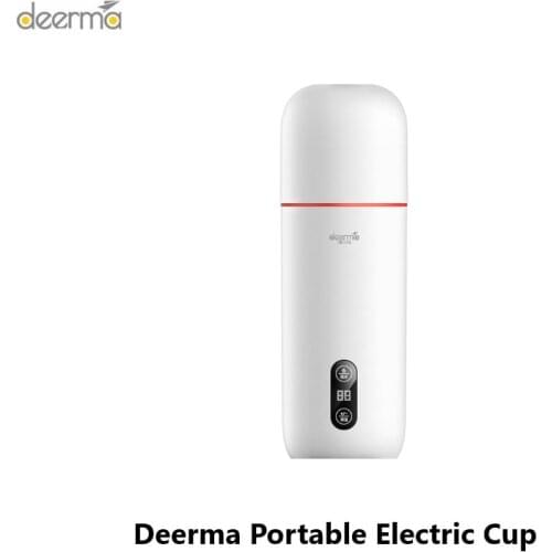 Deerma Portable Electric Cup Travel Hot Wtater Heating Cup 350ml Milk Travel Boilers Mugs Thermal Cups Tea Coffee Heater