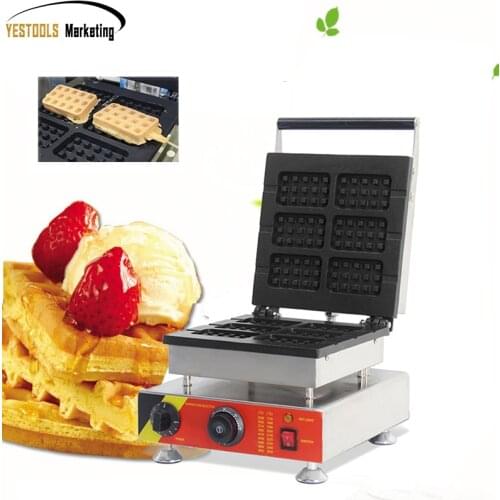 Rectangle Waffle maker shapes; Stick Waffle machine custom;CommercialBelgian Waffles on a Stick Waffle Maker Iron Machine Baker