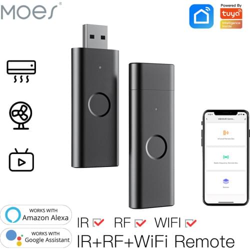 Tuya Smart Infrared WiFi Remote Controller Wireless USB IR+RF Controller for TV Fan Smart Home Automation Support Alexa Google