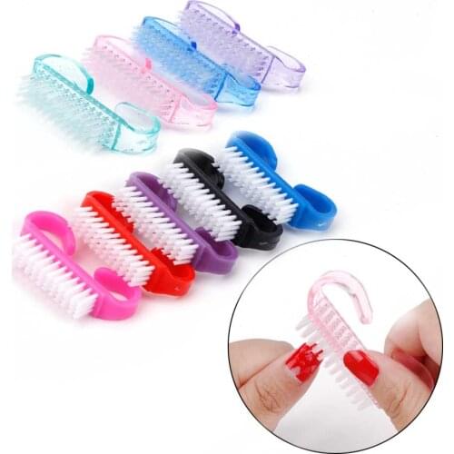 10/50/100Pcs Nail Cleaning Brush Handle Nail Art Manicure Pedicure Tool Plastic Gel Nails Remove Dust Clean Care Makeup Washing