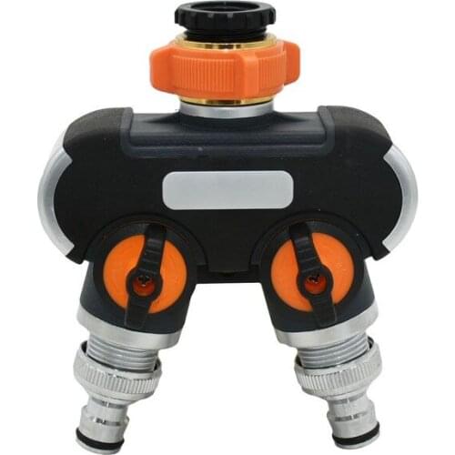 Garden Quick connector 2 way tap Water splitter 3/4 inch female splitter garden tap irrigation valve watering 1pcs