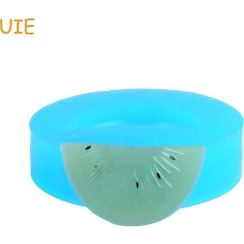 SYL065U Half Kiwifruit Slice - Sugarcraft Food Safe Icing Plaster Cement Nougat Cheese Candles Resin Push Mold
