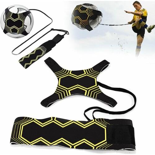 Soccer Trainer Football Kick Throw Solo Practice Training Aid Control Skills Adjustable Equipment Ball Bags Gift