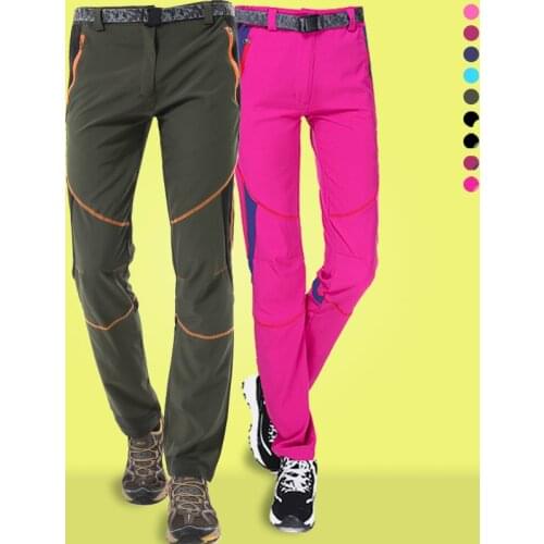 Unisex Plus Size Waterproof Outdoor Pants Stretch Quick-drying Trousers Camp Fish Trekking Climb Hiking Sport Travel Training