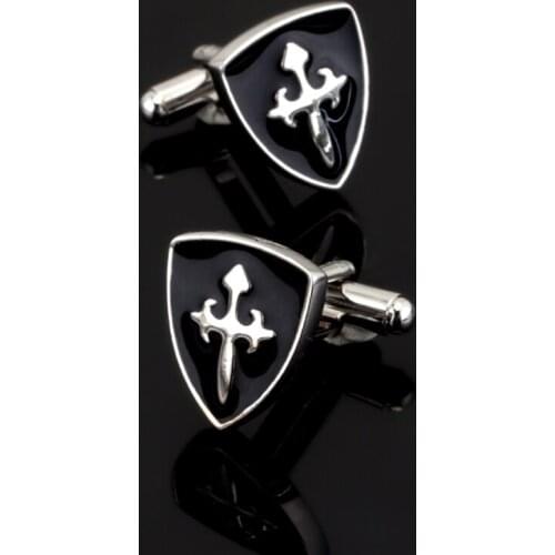 XKZM Luxury shirt cufflinks for mens gift Brand cuff buttons Iron Cross cuff links Black High Quality abotoaduras Jewelry