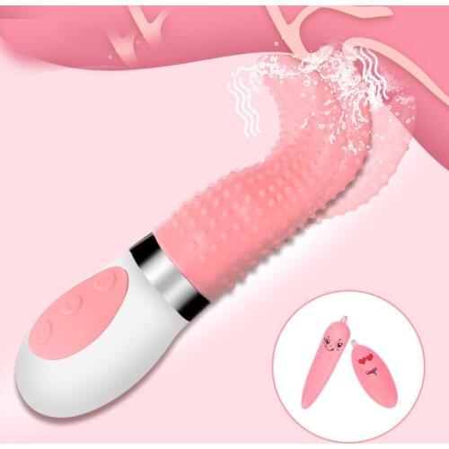 Tongue Licking with Vibrator Egg Set Oral Licking Clitoris Stimulator G Spot Viginal Women Masturbator Flirt Sex Toy