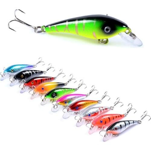 1pc Fishhooks 3D Eyes Plastic Fishing Lures Fishing Bait Small Min Fishing Tackle with 5.7cm/4.4g Hooks Fishing Accessories