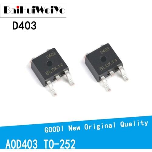 10PCS/LOT AOD403 D403 OD403 30V 85A 403 TO-252 TO252 MOS FET New and Original IC Chipset
