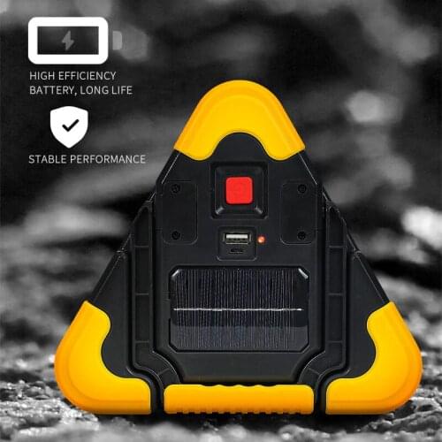 Car Tripod Warning Sign Automatic Light-emitting USB Multifunctional Car Parking Reflective Solar Light For Emergency Parking