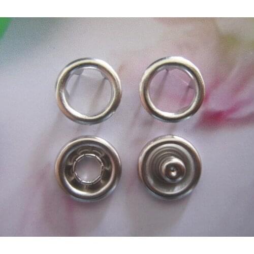 Free Shipping Factory Supply 9.5mm/11mm Long prong PRESS STUDS Open Ring No Sew Snaps buttons Fasteners Silver Color