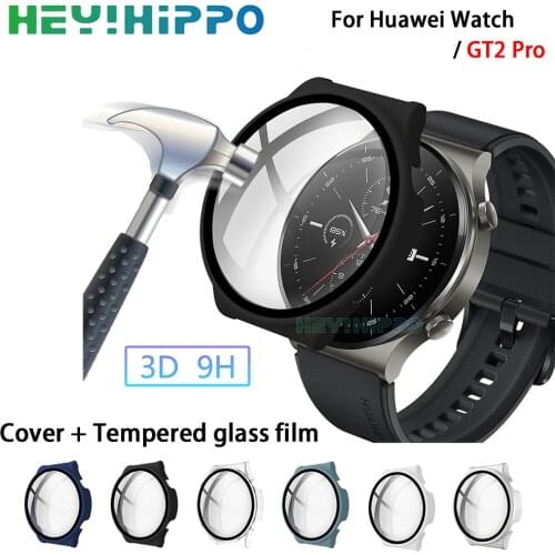 Watch Cover Case For Huawei GT 2 Pro GT2 Pro PC Bumper With Tempered Glass Screen Protector Film For Huawei GT 2 GT2 Accessories