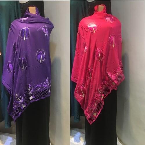 DUbai African Muslim Cotton Shawl Wrap Cording Embroidery Scarf Diamond Plain Hijabs Chemincal Lace maple leaves Stol Ramadan P2