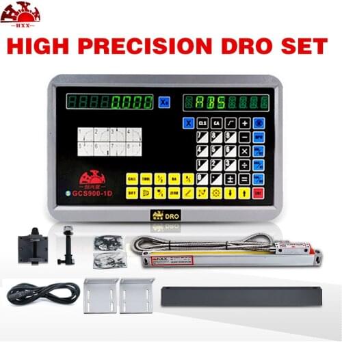 HXX Complete Set 3 Axis LCD Digital Readout DRO with 3 Pieces 0-1000mm Glass Linear Scale Encoder Sensor For Milling Lathe