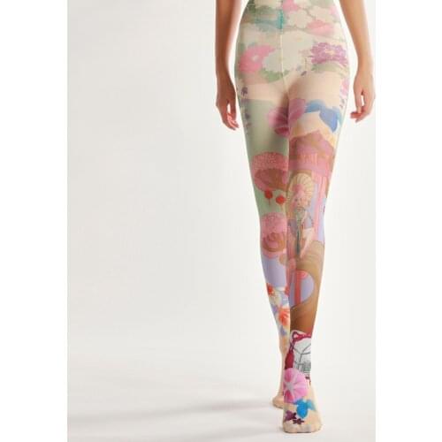 Fashion Sexy Designs Mushrom Pattern Digital Print Tights Womens Pantyhose Ladies Thick Soft Stockings