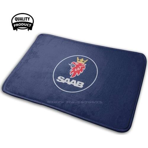 Saab 2000 Logo 3D Soft Non-Slip Mat Rug Carpet Cushion Saab Trollhatten Griffen Car Automobile Company Logo