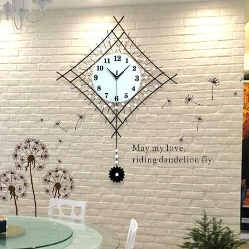 Creative Modern Decoration Pendulum Clock The Sitting Room Fashion Wall mute swing bedroom quartz clock 93*63cm