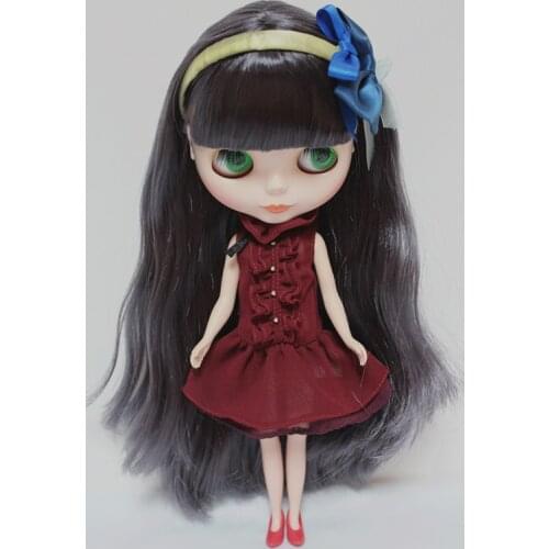 Free Shipping big discount RBL-69DIY Nude Blyth doll birthday gift for girl 4 colour big eyes dolls with beautiful Hair cute toy