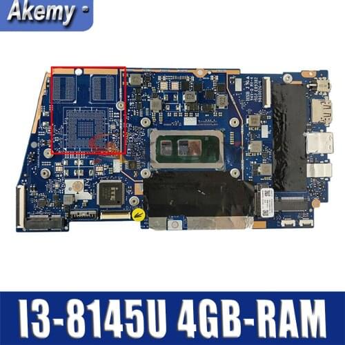 UX431FA/FN Laptop motherboard for ASUS ZenBook-14 UX431FA UX431FN UX431F original mainboard 4GB-RAM I3-8145U GM