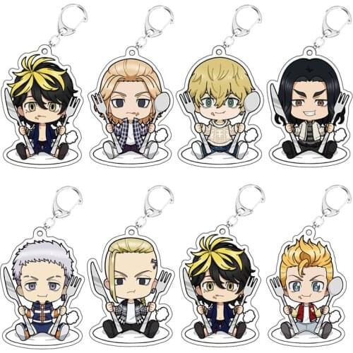 New Tokyo Revengers Acrylic Keychain Anime Character Mikey Draken Chifuyu Pendant Keyring Cosplay Bag Jewelry
