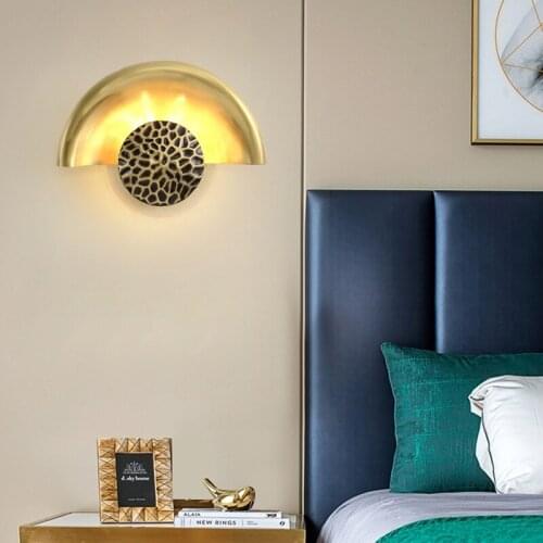 Novelty Copper LED Wall Lamp For Bedroom Living room Retro New Design Home Wall Lighting Luminaire