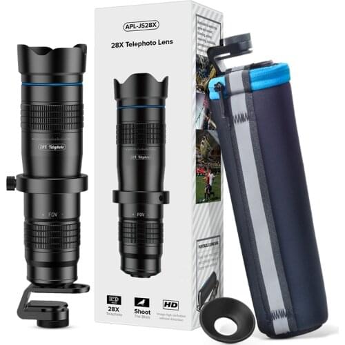 APEXEL 28X Phone Camera Lens Telescope Lens + SelfieTripod Telephoto Zoom HD Monocular With Remote Shutter For All Smartphones