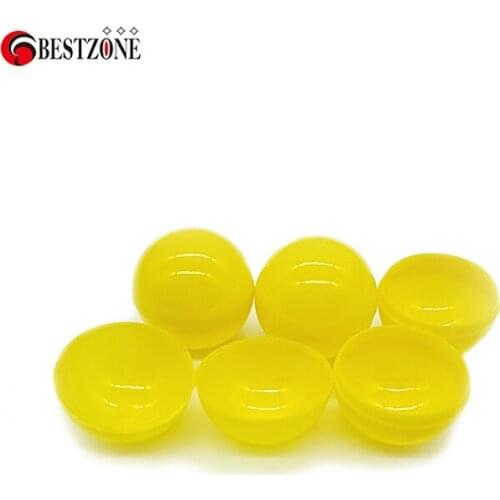 20pcs/ lot Eco-Friendly Beauty Empty PP Plastic Capsule Yellow Colored Soft Round Balls For Kids Grasping Funny Outdoor Toy