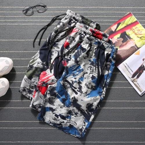 Plus Size 10XL-4XL Vintage Skull Print Shorts Men Cotton Linen Shorts Casual Loose Drawstring Beach Short Pant For Male Summer